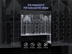 Cadeirinha de banheiro de plástico para montagem na parede livre de danos para cesta de mesa de escritório de cozinha