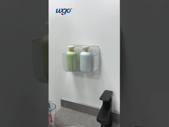 Patenteado autocolante montado de forma forte e transparente Acessórios de banheiro Caddies de chuveiro Copo de escova de dentes
