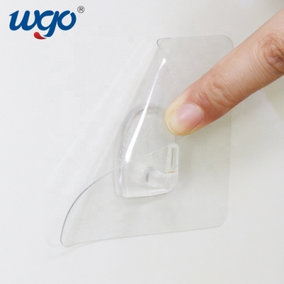 Gancho claro do revestimento do PC autoadesivo de WGO resistente para pendurar inoxidável impermeável do banheiro da cozinha de toalha do revestimento