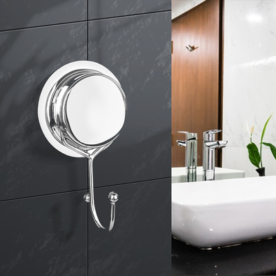 Os ganchos decorativos minimalistas resistentes do revestimento limpam o gancho de vidro da sução