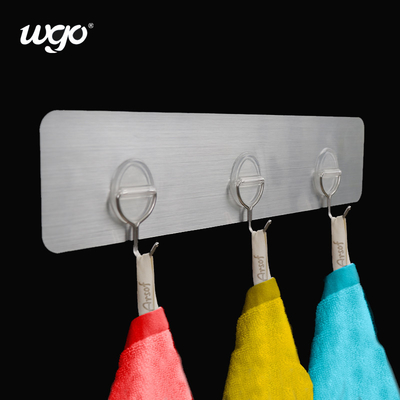 SS304 gancho fixado na parede do PVC Stickey para ganchos e organizadores de revestimento da roupa
