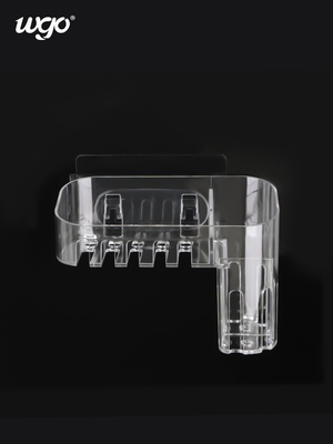 Organizador claro Basket Wall Mount do banho do armazenamento da cozinha para a barra do chuveiro