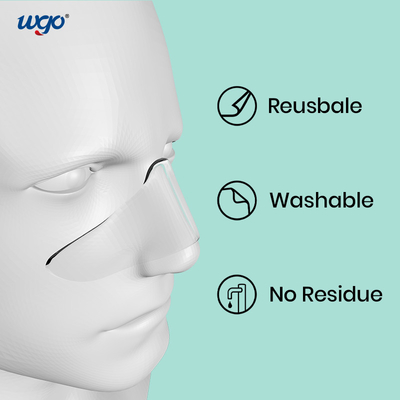 Nenhumas almofadas da pinça nasal Nano claras reusáveis do gel do resíduo para máscaras do oxigênio CPAP