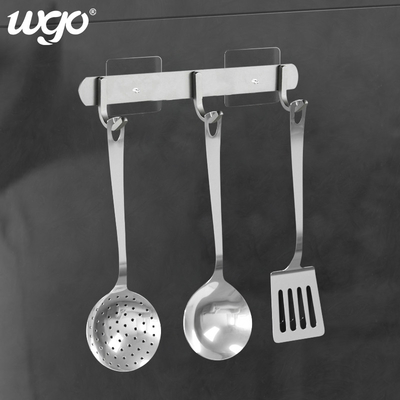 Vara para murar os dispositivos elétricos e os acessórios claros de prata de banheiro de WGO nenhuma perfuração