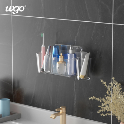 sução autoadesiva larga da parede do suporte da escova de dentes do suporte de copo WGO da escova de dentes de 32cm