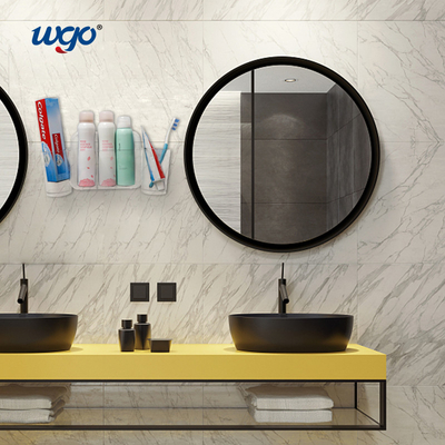 32cm Largo Self Adhesive Toothbrush Holder Organizador Holders Decoração de banheiro Com Dispensador de pasta de dentes