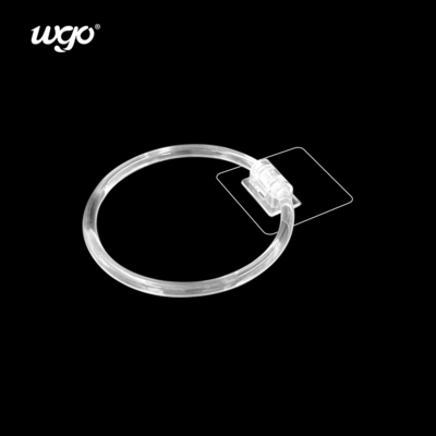 PC Material Banheiro Lava-se Clear Towel Ring Holder Adesivo ISO9001 160mm Diâmetro