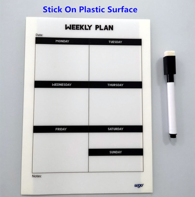 Secos pegajosos brancos apagam a placa A4 A5 168*230mm 1000 vezes Stickable