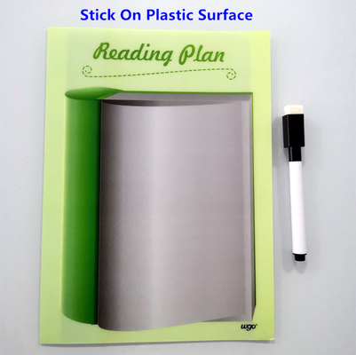8.5x11 avançam seco apagam tiras autoadesivas da fita do PVC WGO das folhas de Whiteboard