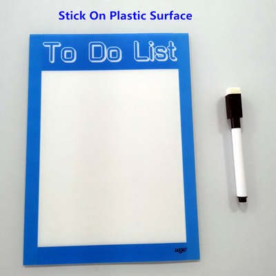 8.5x11 avançam seco apagam tiras autoadesivas da fita do PVC WGO das folhas de Whiteboard