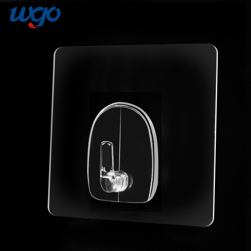 Gancho claro do revestimento do PC autoadesivo de WGO resistente para pendurar inoxidável impermeável do banheiro da cozinha de toalha do revestimento