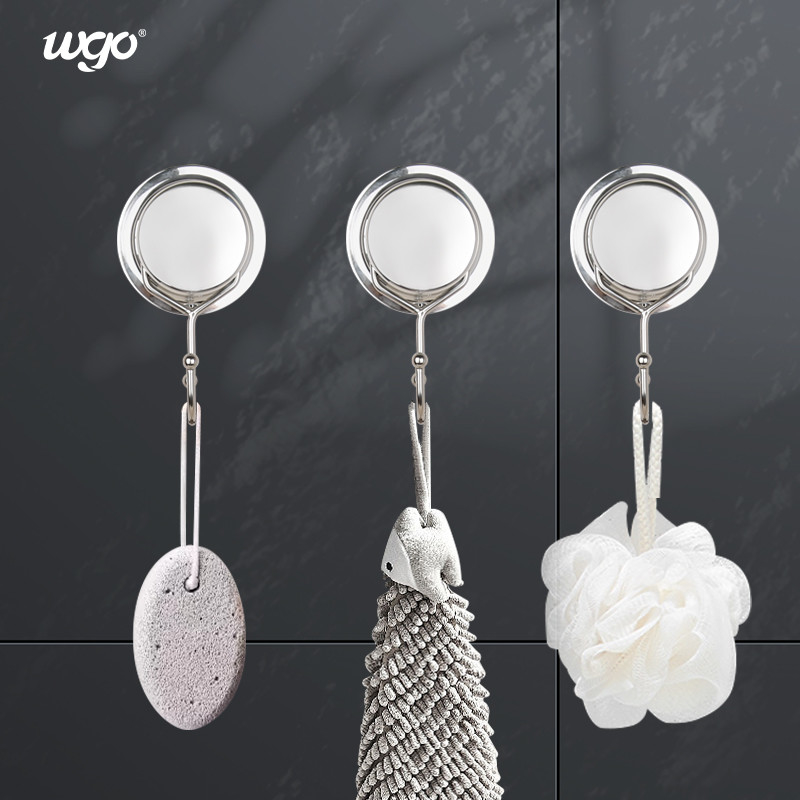 Os ganchos decorativos minimalistas resistentes do revestimento limpam o gancho de vidro da sução
