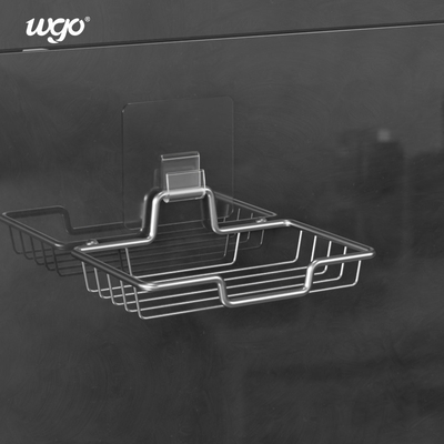 Saboneteiras autoadesivas de aço Esponja Estojo Dispensador Acessório de banheiro Suporte de saboneteira montado na parede